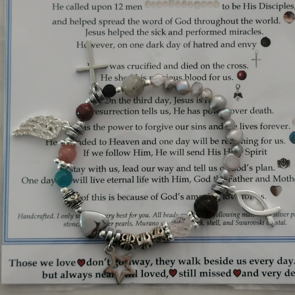 CHARITY - Silver Life of Jesus Bracelet